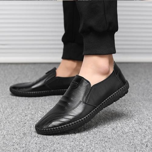 Mocassins AIKI en Cuir Véritable – Élégance "Cousu Main"