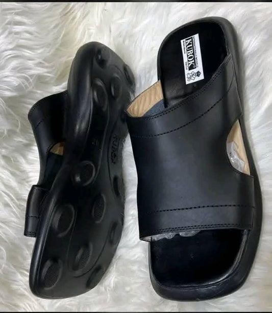 Sandales en cuir noir KUBOK