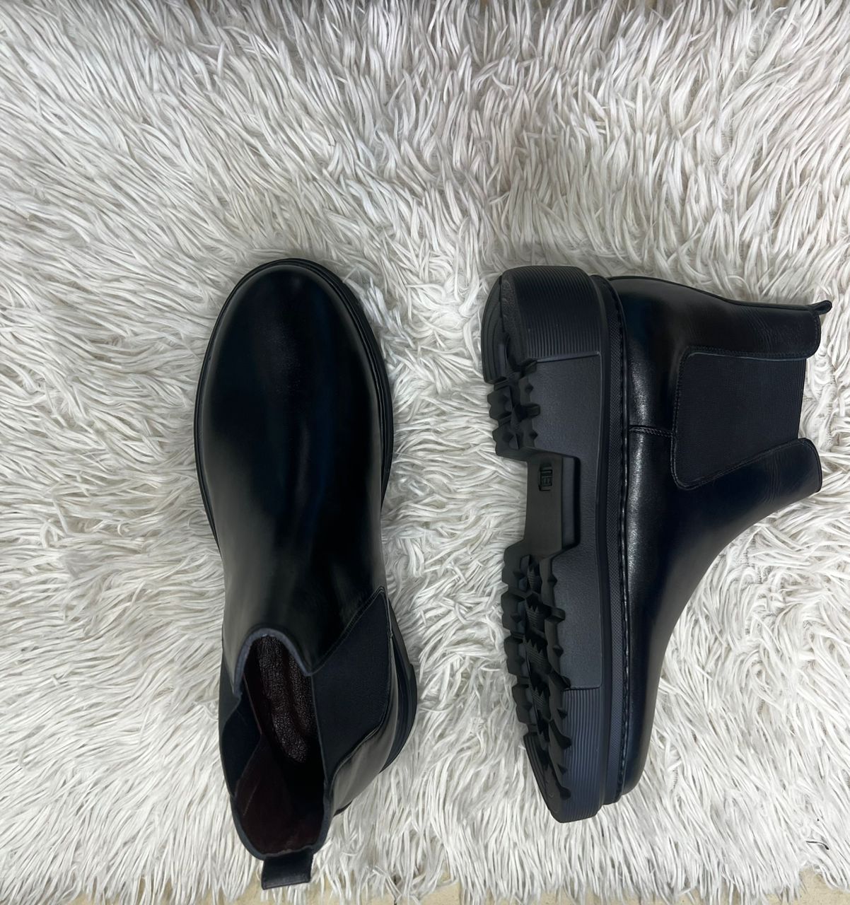 Bottines Homme Chelsea en Cuir Noir