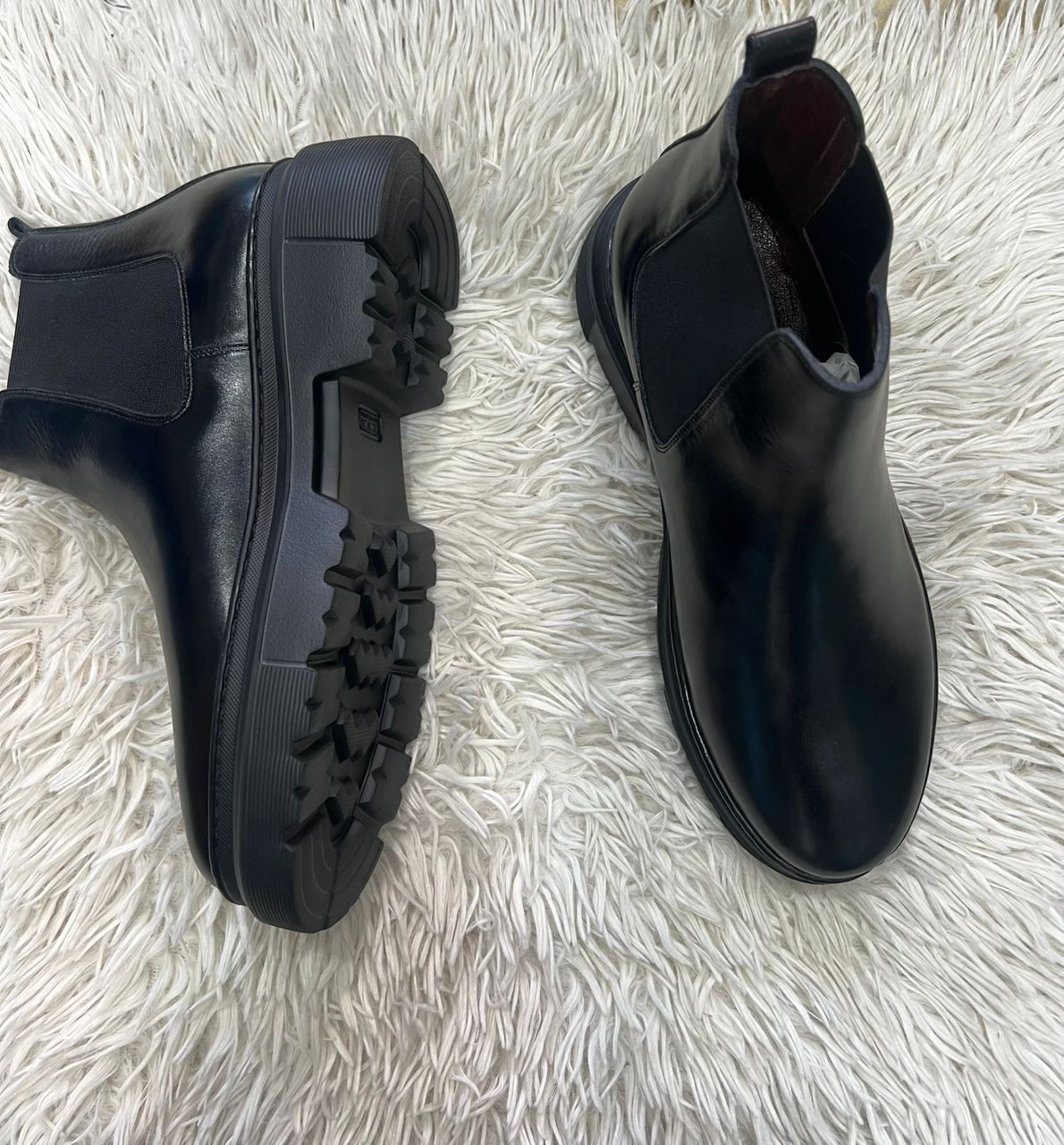 Bottines Homme Chelsea en Cuir Noir